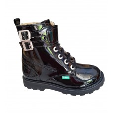 KICKERS KICK BLUSH 1233061-30-83 ΠΑΙΔΙΚΟ ΜΠΟΤΑΚΙ ΛΟΥΣΤΡΙΝΙ ΚΟΡΙΤΣΙ  ΜΑΥΡΟ